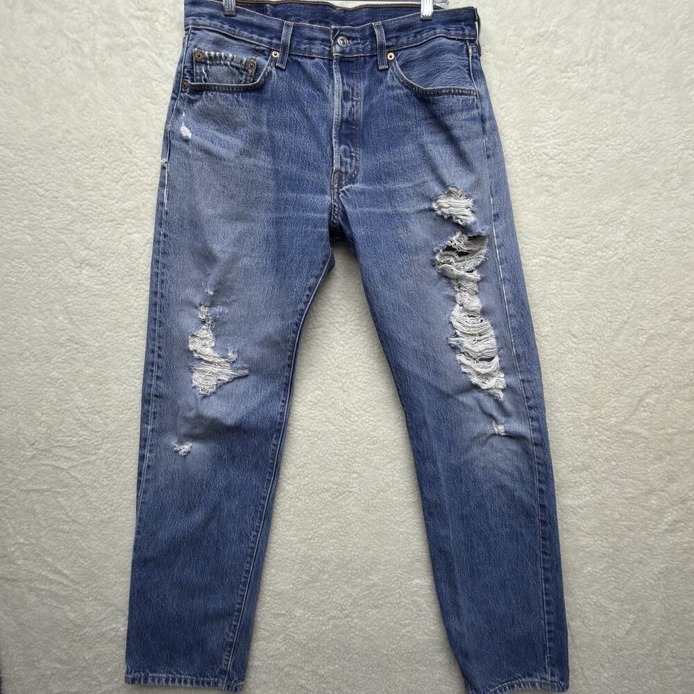Vintage Levis 501 Wallet Fade Men 34x34 Distressed Denim Y2K Grunge Jeans